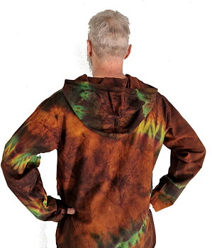 Långärmad Hoodie Anorak med Chakra Symboler