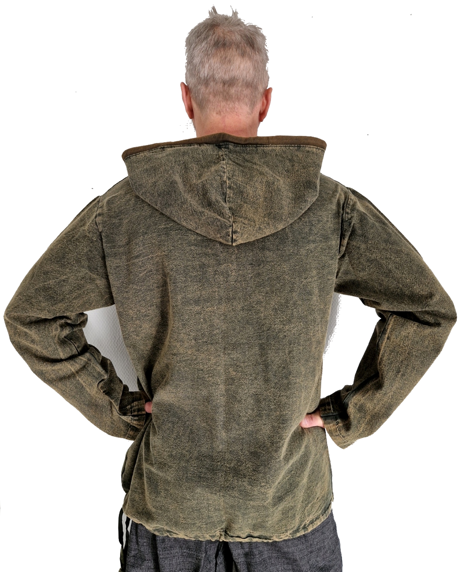 Långärmad Hoodie Anorak med Aum Symbol - 2