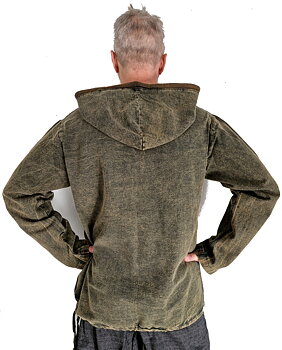Långärmad Hoodie Anorak med Aum Symbol