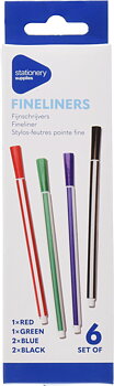 Fiberpenna 6st