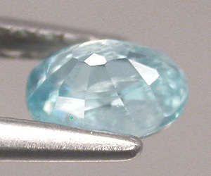 0,63 ct hermosa piedra preciosa de circón azul natural ovalada sin tratar - 2