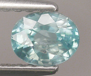 0,63 ct hermosa piedra preciosa de circón azul natural ovalada sin tratar - 3