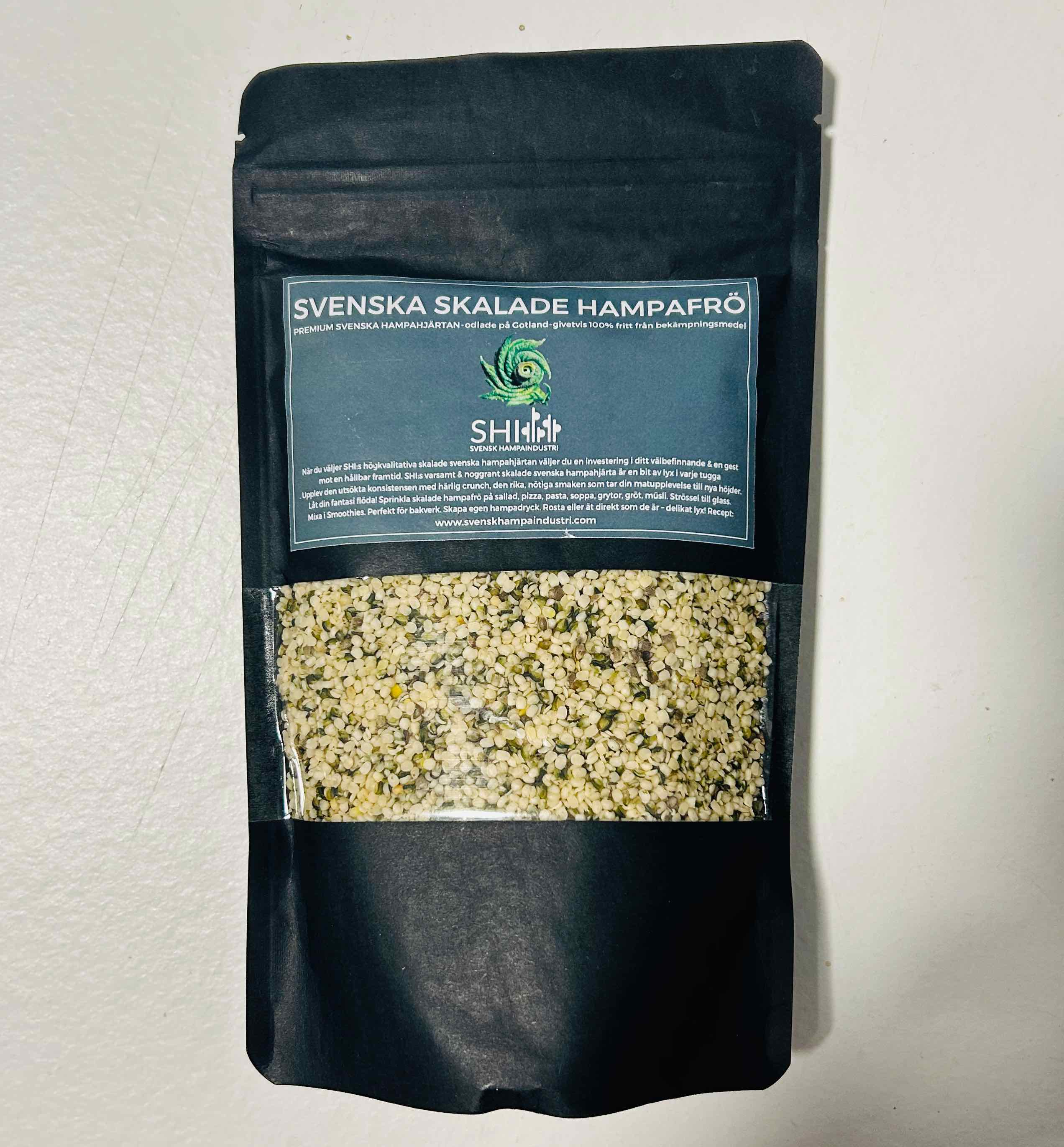 Skalade hampfrön - Hampahjärtan 250 g, SHI