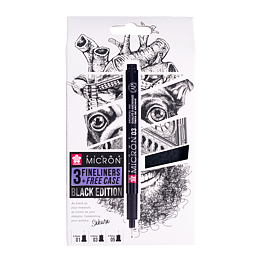 Pigma Micron - Black Edition + Free case 