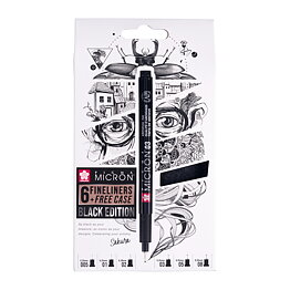 Pigma Micron - Black Edition + Free case 