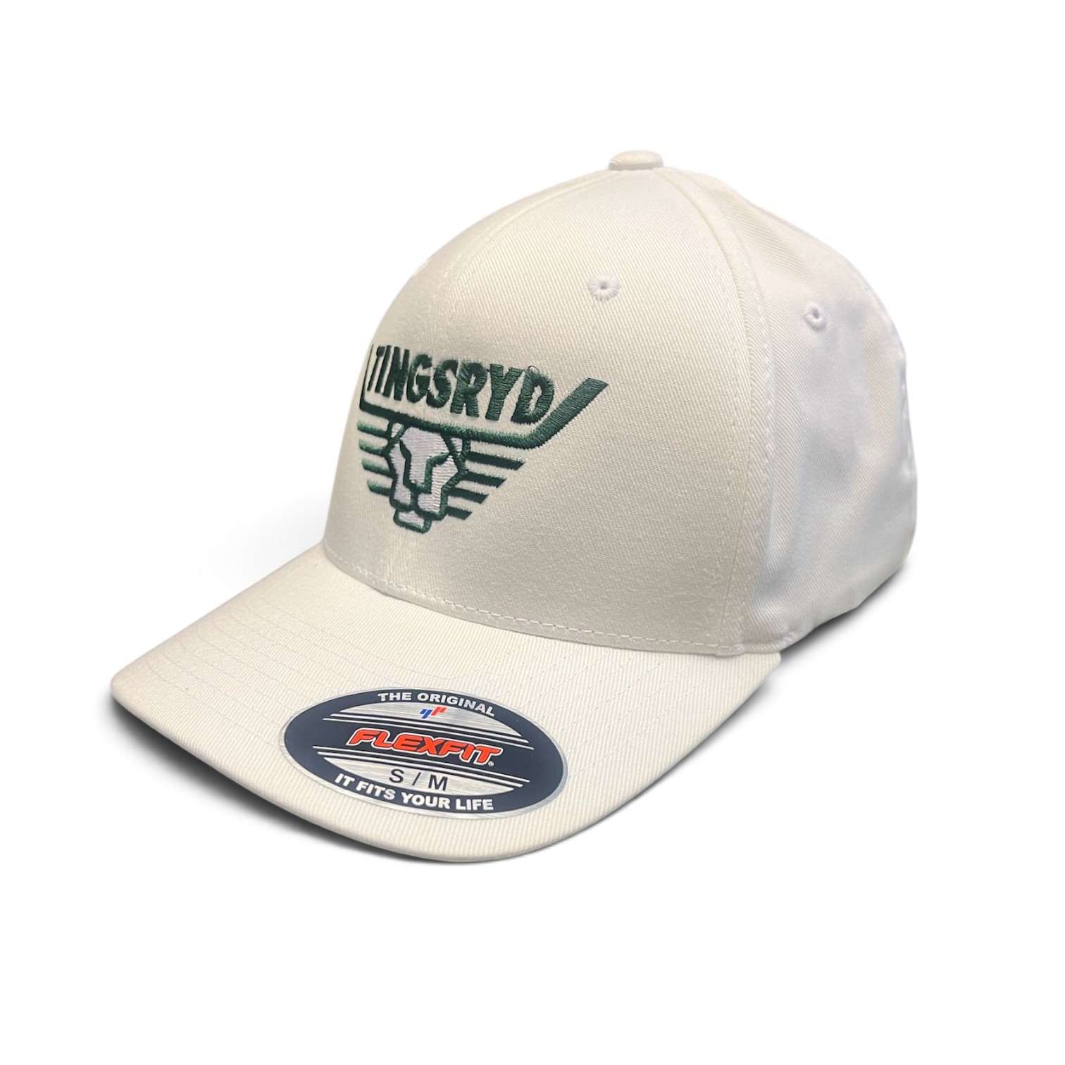 FlexFit Keps Vit Broderad Retro