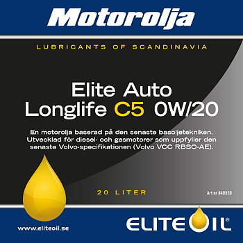 ELITE AUTO LONG LIFE C5 0W/20 4 LITER