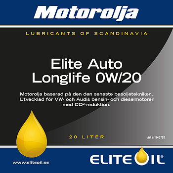 ELITE AUTO LONG LIFE 0W/20 4 LITER