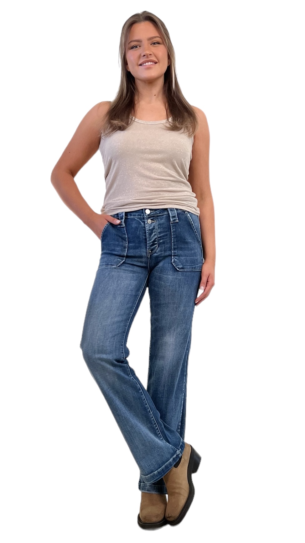 Pauline jeans | Mid wash