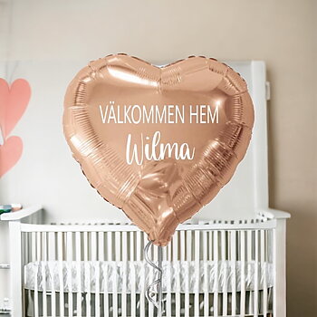 Ballong "Välkommen hem" - Valfri färg & namn 