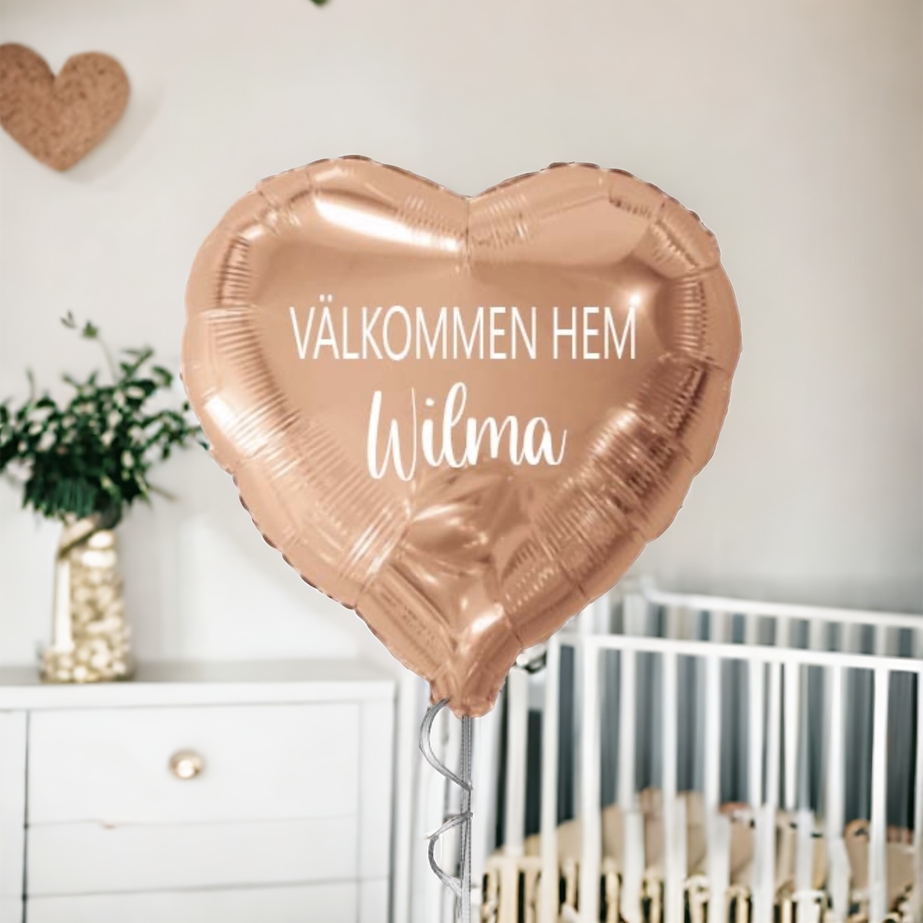 Ballong "Välkommen hem" - Valfri färg & namn  -1