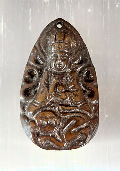 Kwan-Yin Talisman/Amulett med hål - Jade 