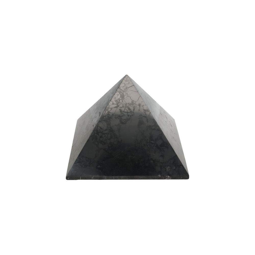 Shungit Pyramid, Polerad - 100mm - 2