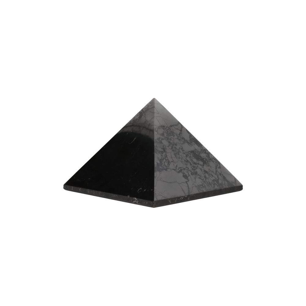 Shungit Pyramid, Polerad - 100mm