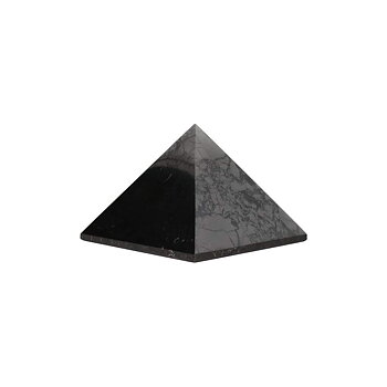 Shungit Pyramid, Polerad - 100mm