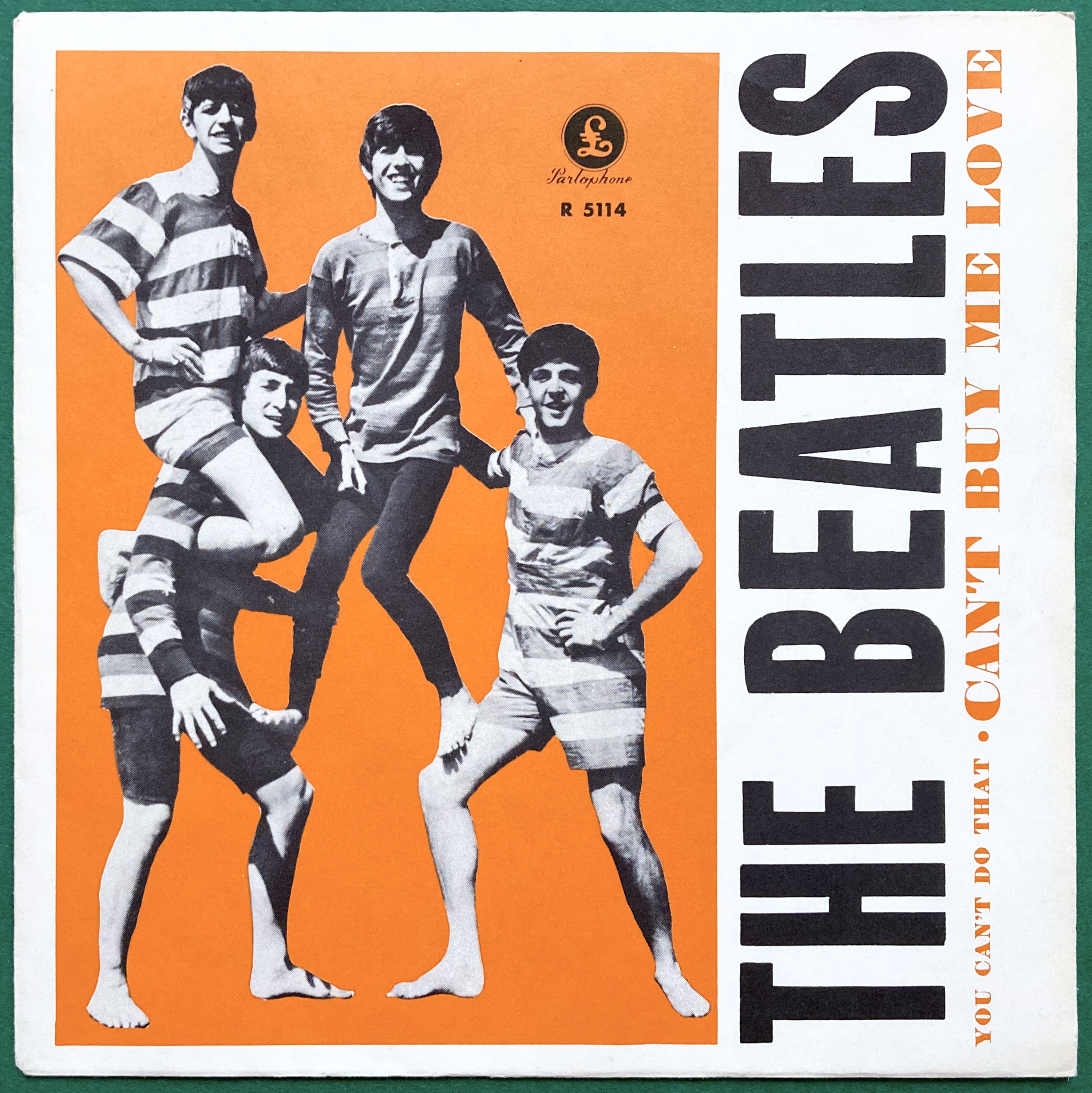 BEATLES - Can´t buy me love 7" Orange Swe PS 1964