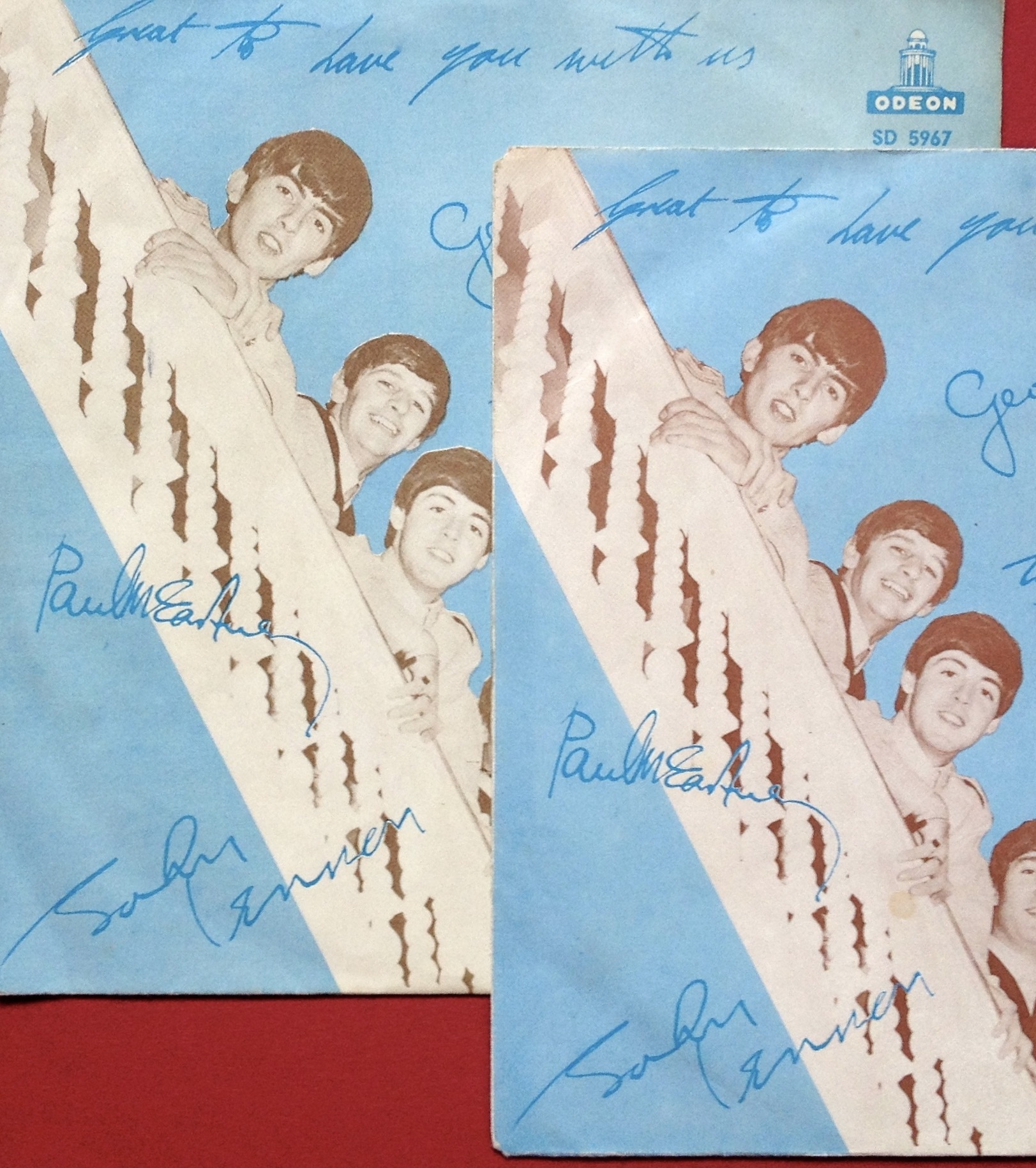 BEATLES - Long tall Sally 7" Maroon Swe PS 1964 - 5
