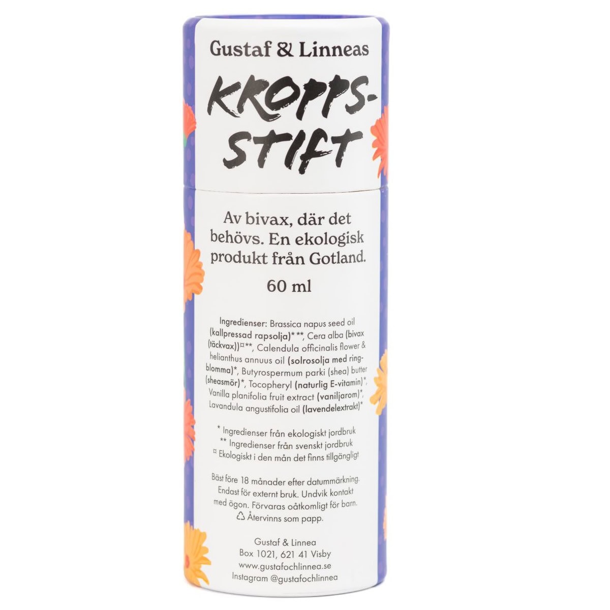 Gustaf & Linnea ringblomssalva kroppsstift