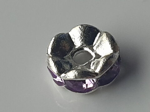 Lila strassrondell 6 mm 5 St.