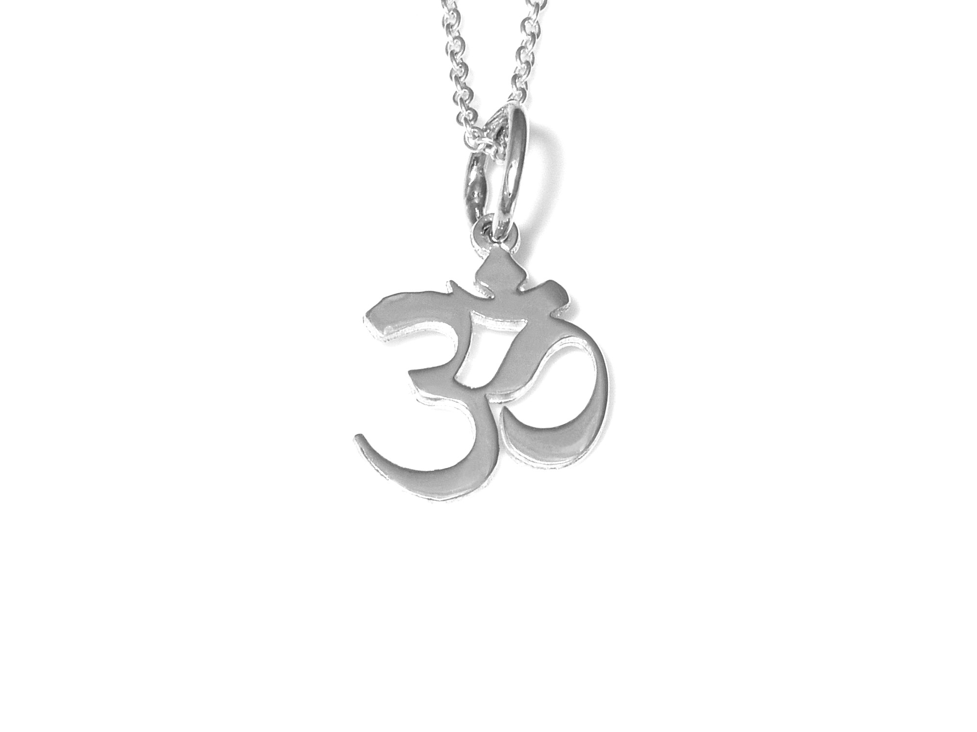 Aum Halsband i Äkta 925 Silver, Meditation Hänge, Andlig Harmoni Accessoar, Ohm Smycke - 2