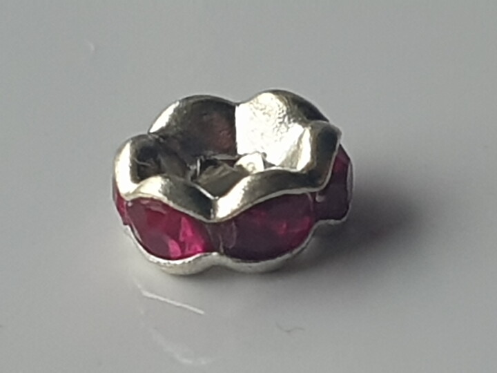Mörkrosa strassrondell 6 mm 5 St.