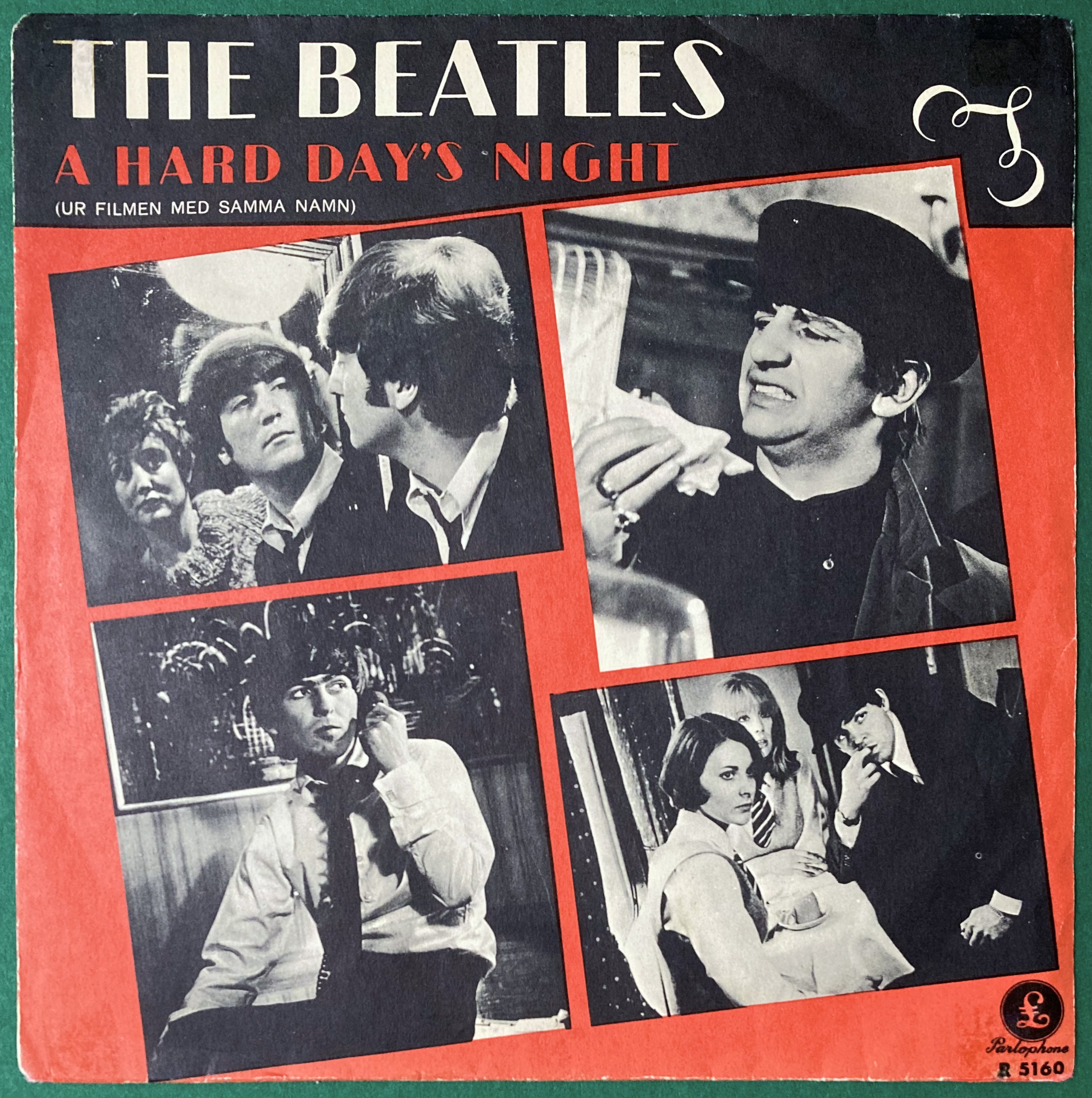 BEATLES - A hard day´s night 7" RED Swe PS 1964