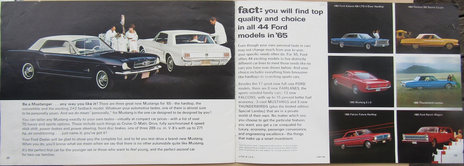 1965 Ford alla USA modeller broschyr - 3
