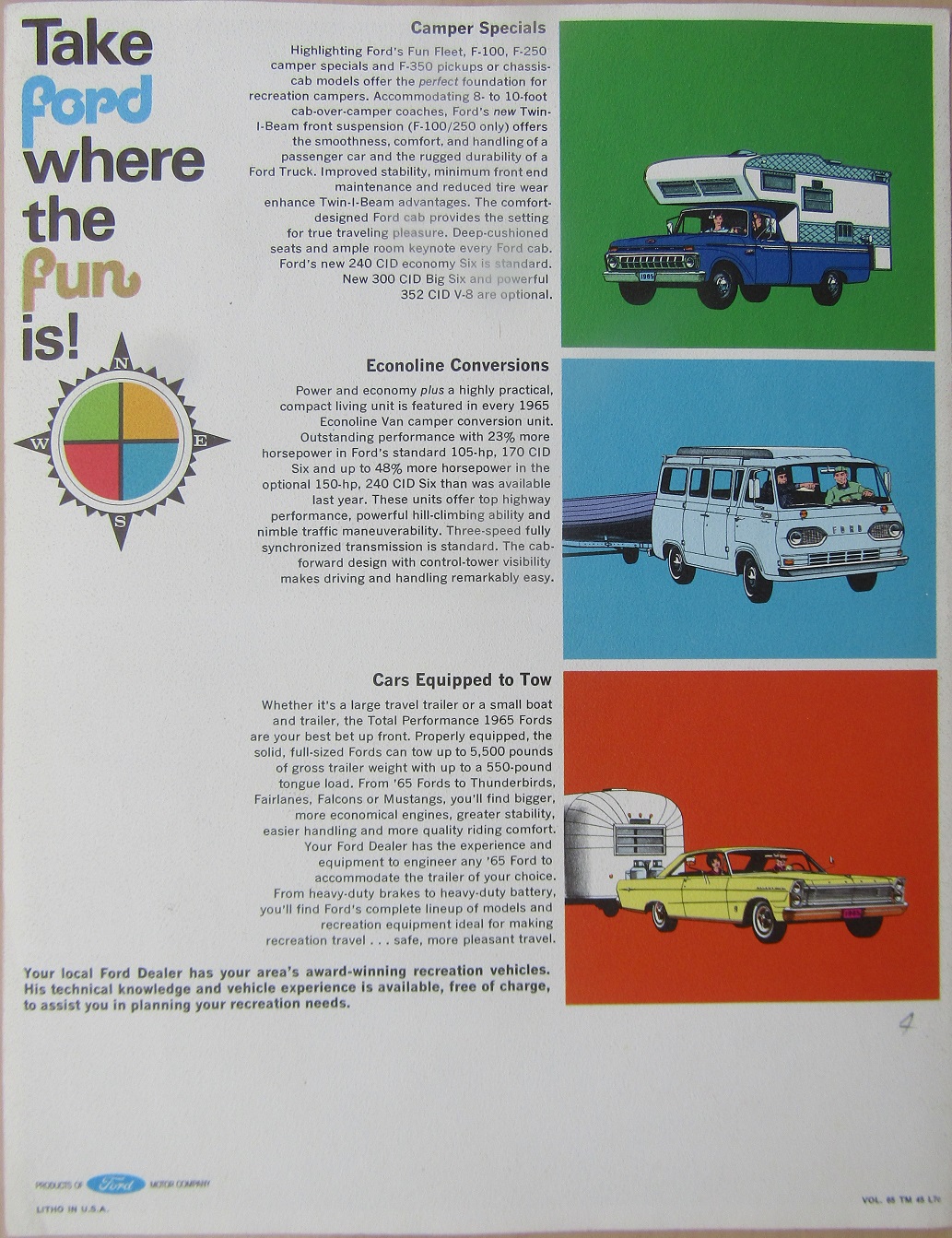 1965 Ford recreation broschyr - 2