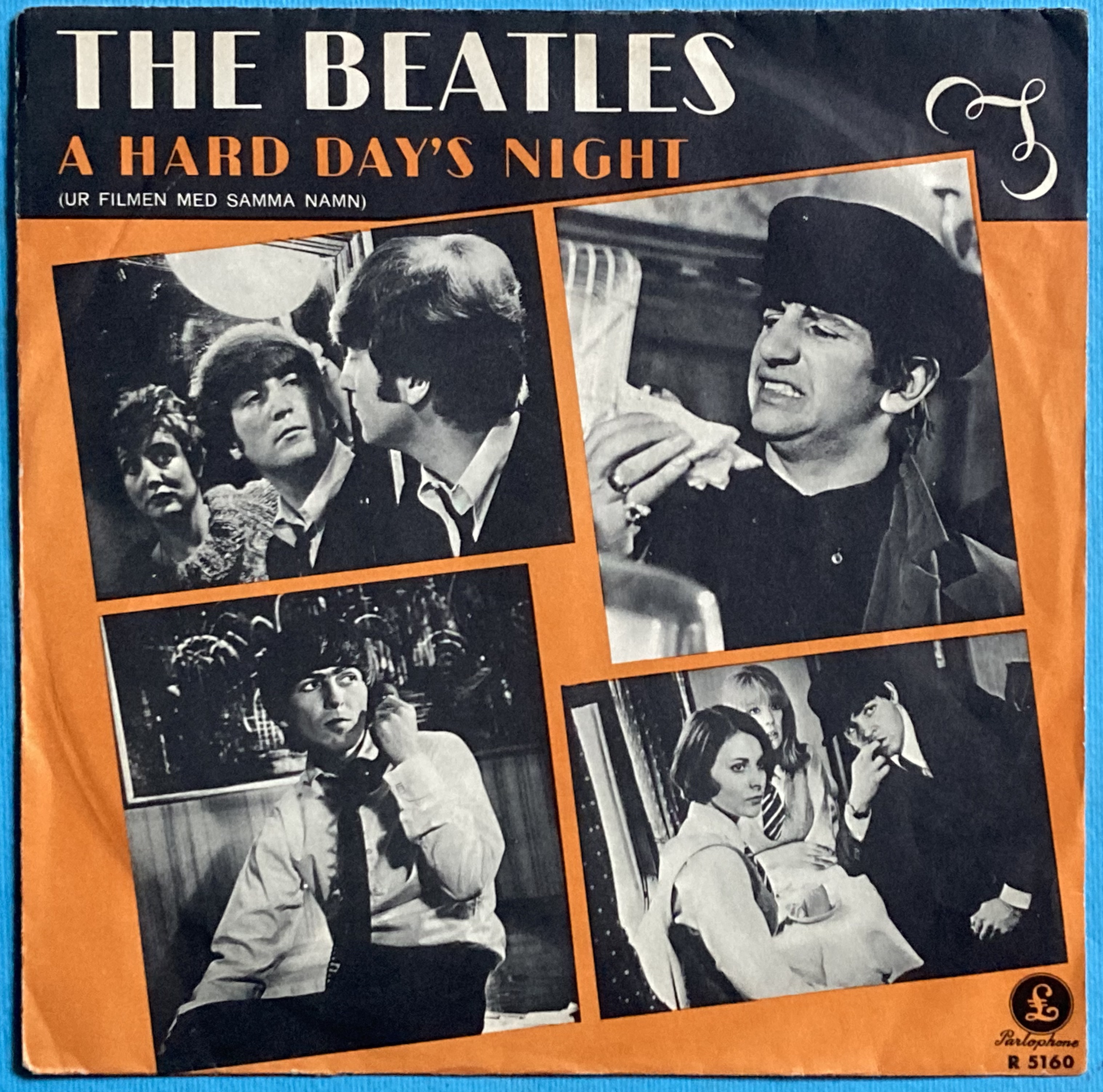 BEATLES - A hard day´s night 7" Orange Swe PS 1964