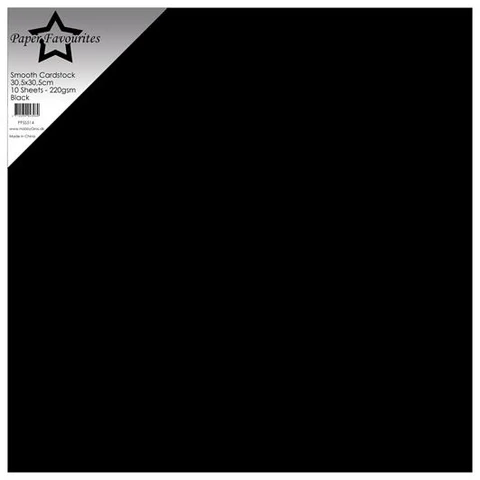 Paper Favourites Smooth Cardstock "Black" 