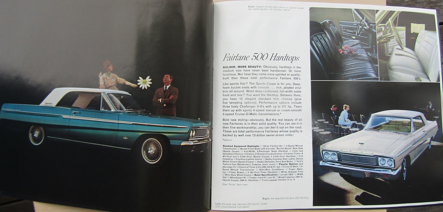1965 Ford Fairlane broschyr Rev. 2-65 - 2