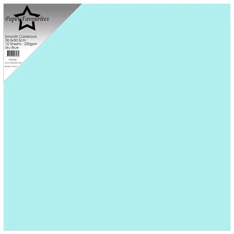 Paper Favourites Smooth Cardstock "Sky Blue" 
