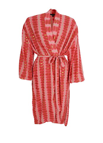 Black Colour-  Luna Long Kimono Glow Berry