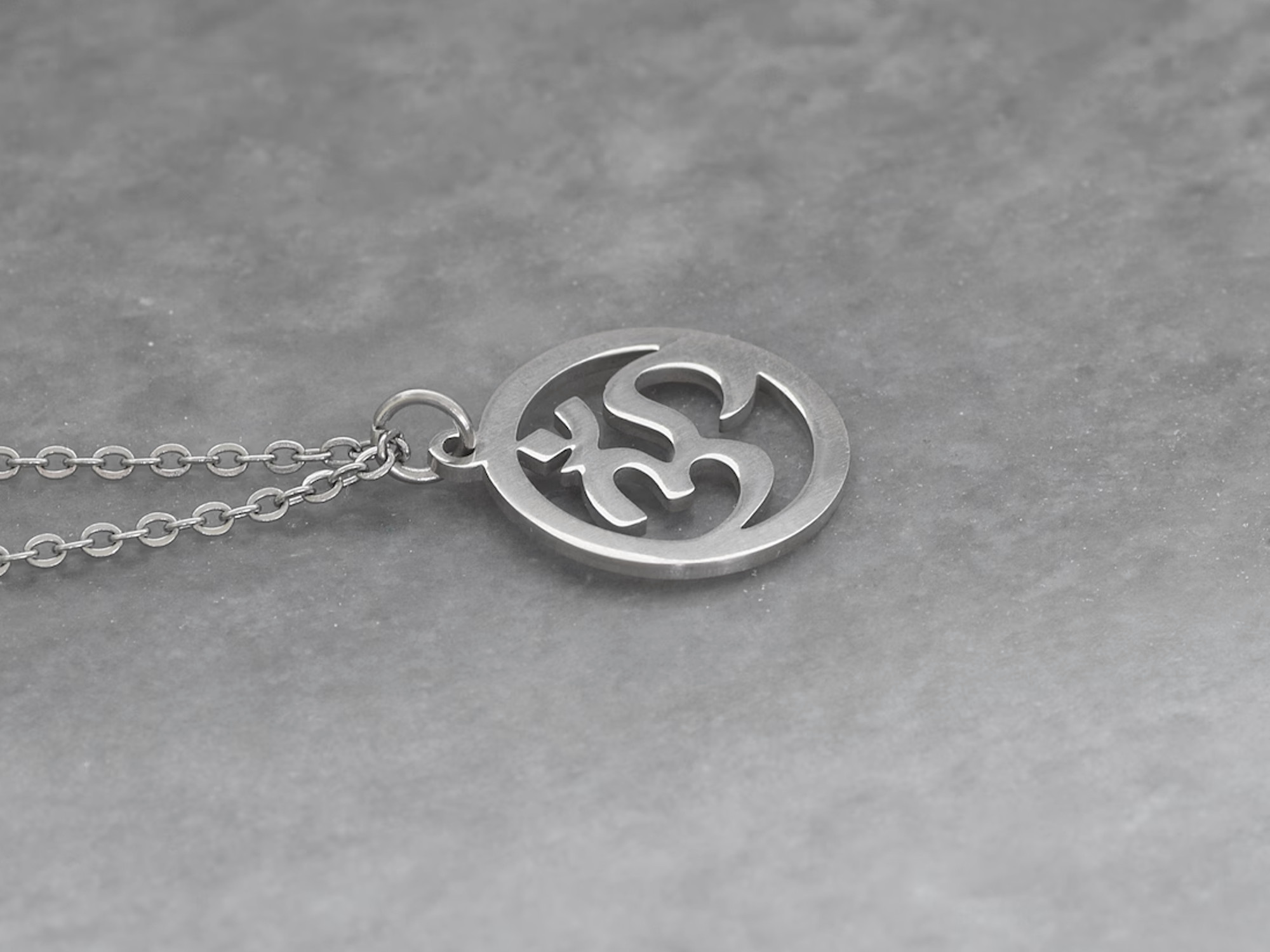 Aum Halsband i Rostfritt Stål, Det Gudomliga och Hela Universum Symbol Hänge, Ohm Smycke - 2