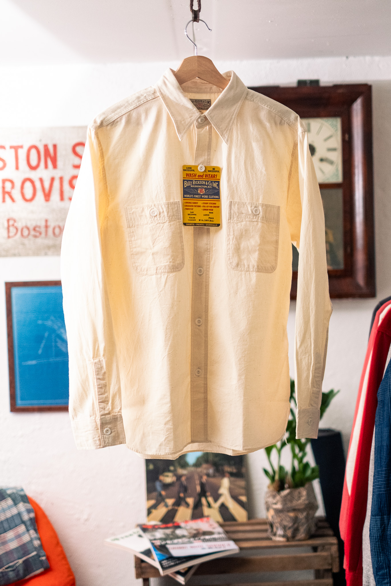 Buzz Rickson's - Chambray Work Shirt Off White - Göteborg Manufaktur