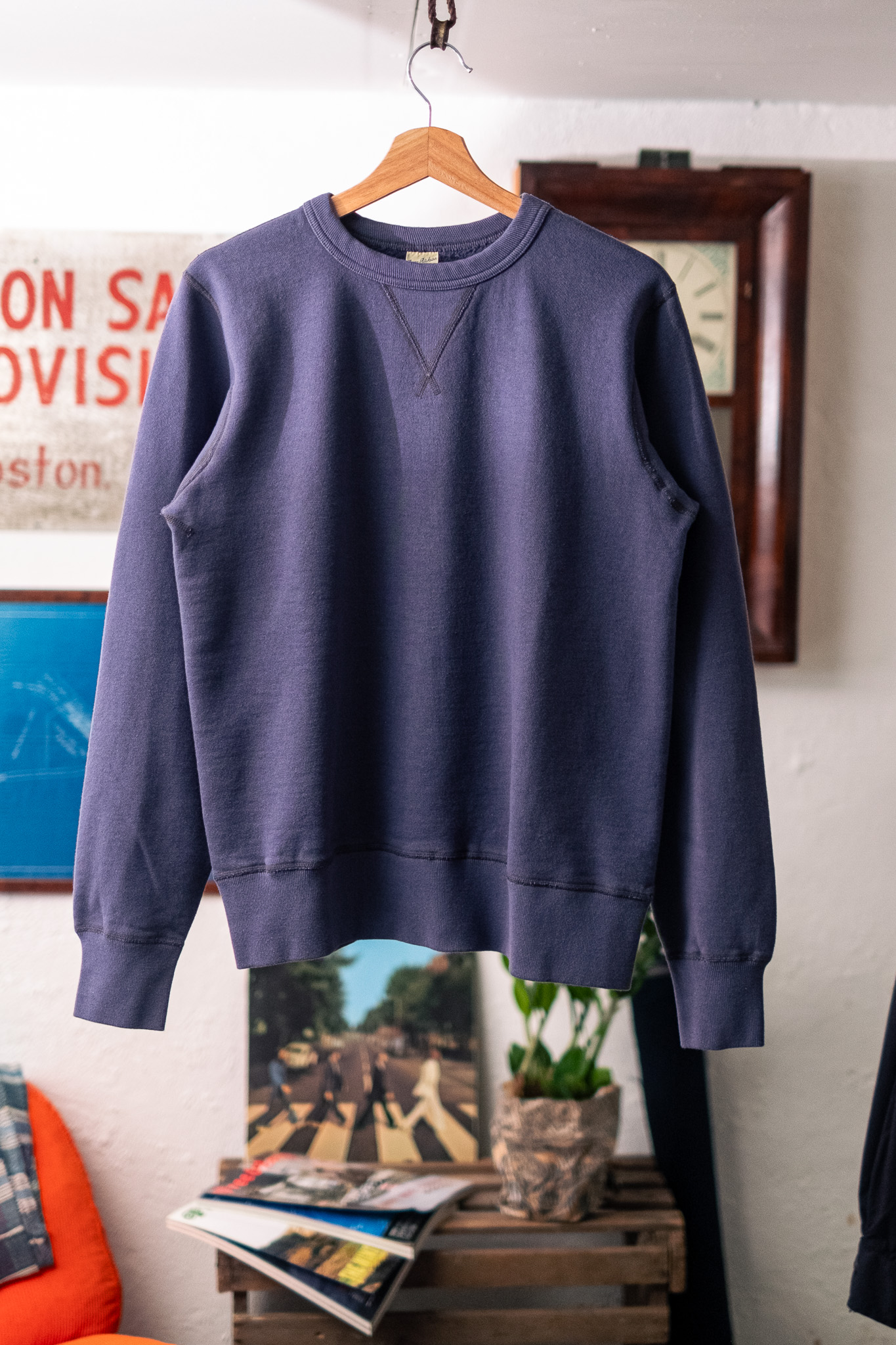 Buzz Rickson's - Loopwheeled Plain Sweatshirt Navy
