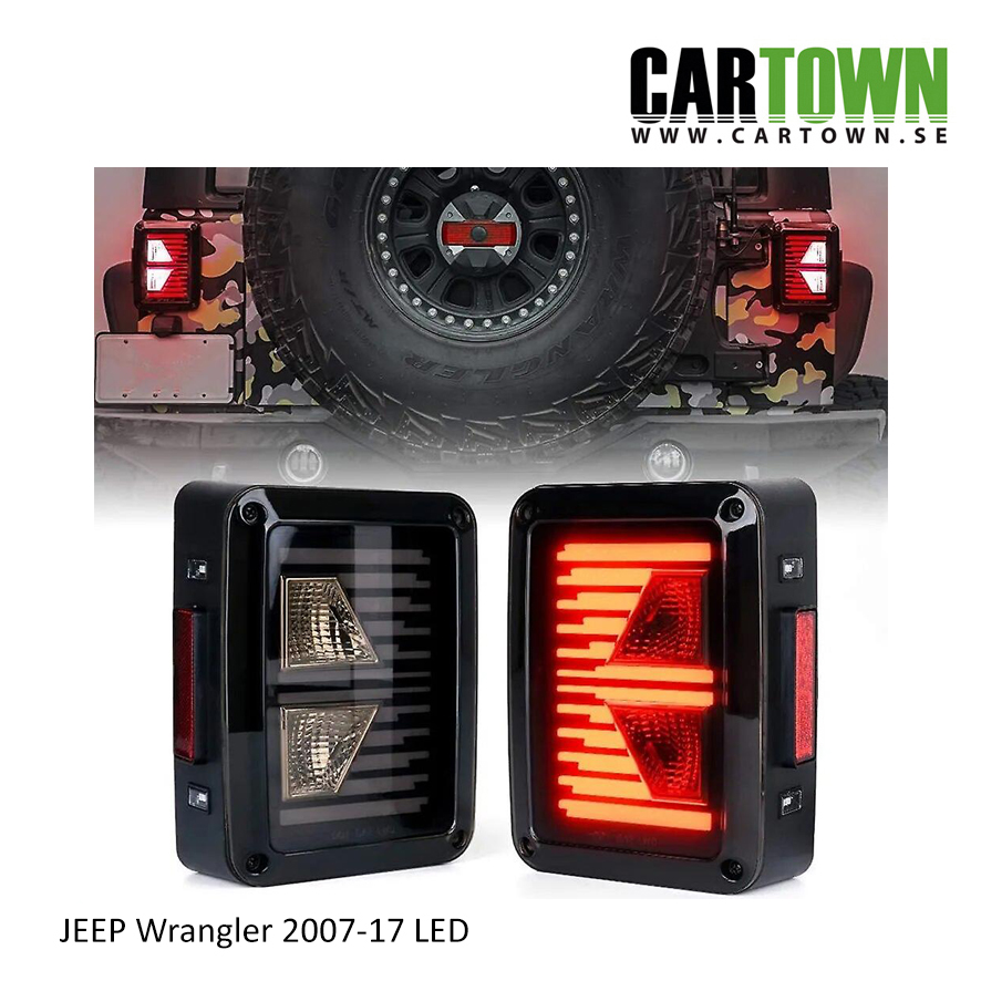 Taillamp Jeep Wrangler 2007-2016 tinted (1pair)