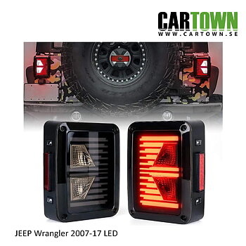Baklykta Jeep Wrangler 2007-2016 tonad (1par)