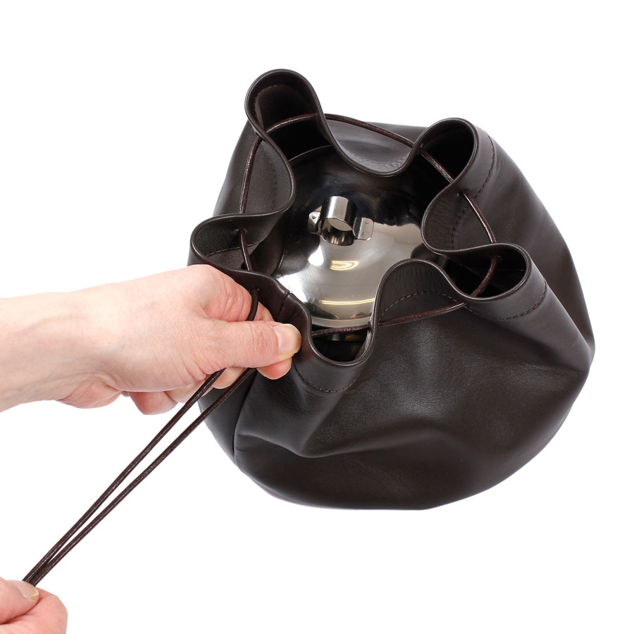 Kaffepannefodral i läder - 2