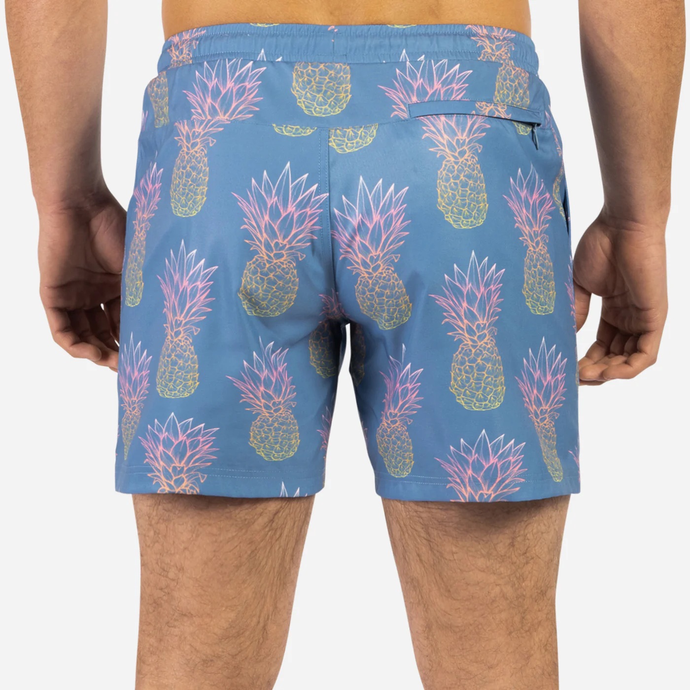 AGUA VOLLEY 2N1 SWIM SHORT - 5" GRANDE PINEAPPLE FADE-FOG - 4