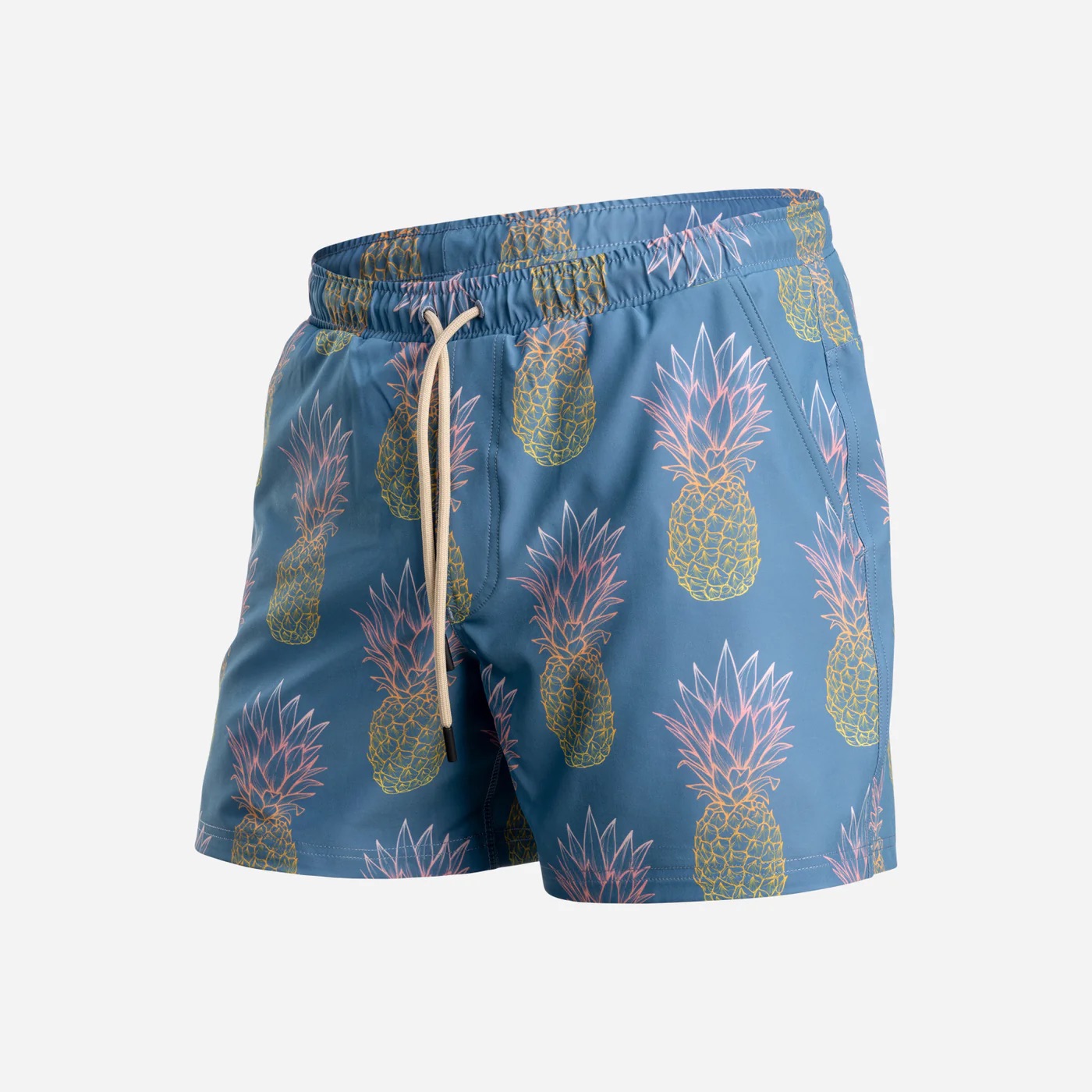 AGUA VOLLEY 2N1 SWIM SHORT - 5" GRANDE PINEAPPLE FADE-FOG