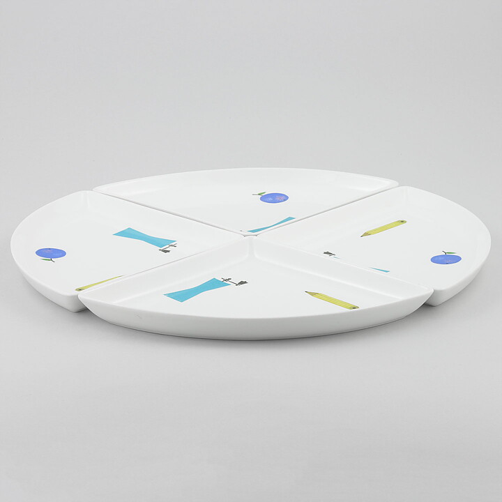スティグ・リンドベリ  Pyntaシリーズ  クォーターサークル  4分の1  お皿  Dish  1962年  4枚 17cm