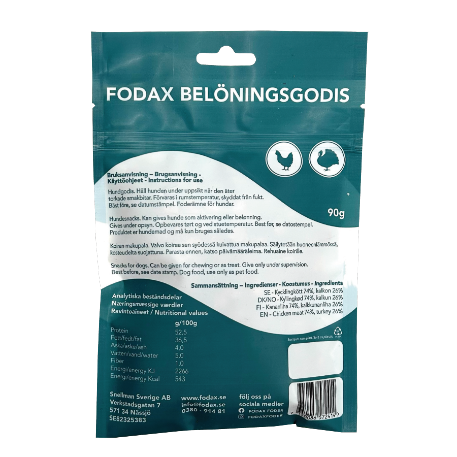 Fodax Belöning Hundgodis 90g - ´4 olika sorter - 3