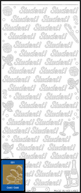  STARFORM STICKERS -Guld Student