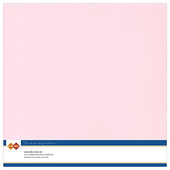 Card Deco Linen - Light pink 10-p