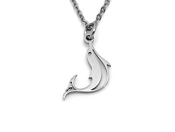Delfin Halsband i Rostfritt Stål, Hav Hänge, Djur Accessoar, Havsdjur Smycke