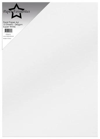 Paper Favourites 10-pack 240 g Pearl Paper "Super White" 