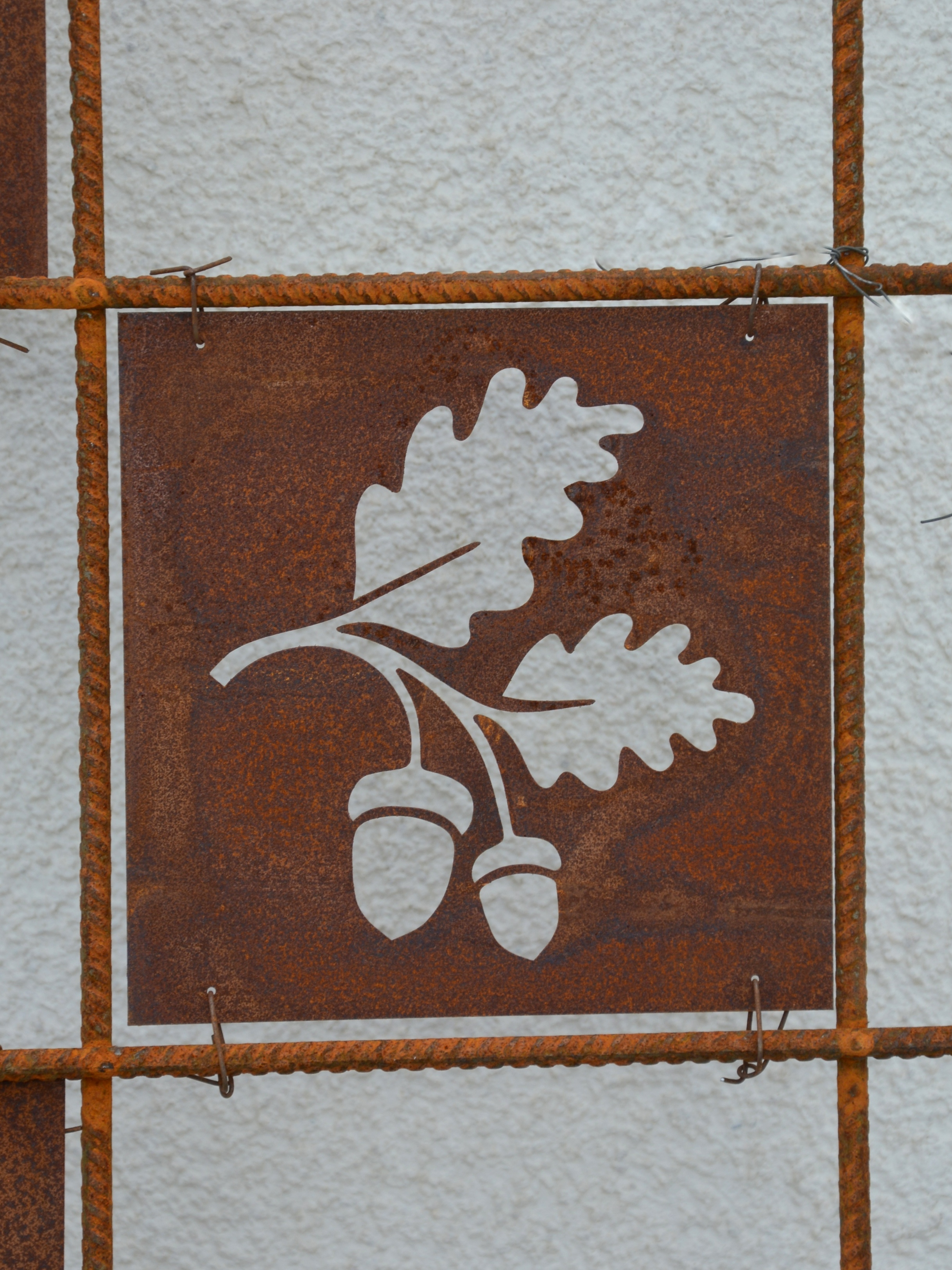 Rostig skylt till armeringsnät EKOLLON 14 cm