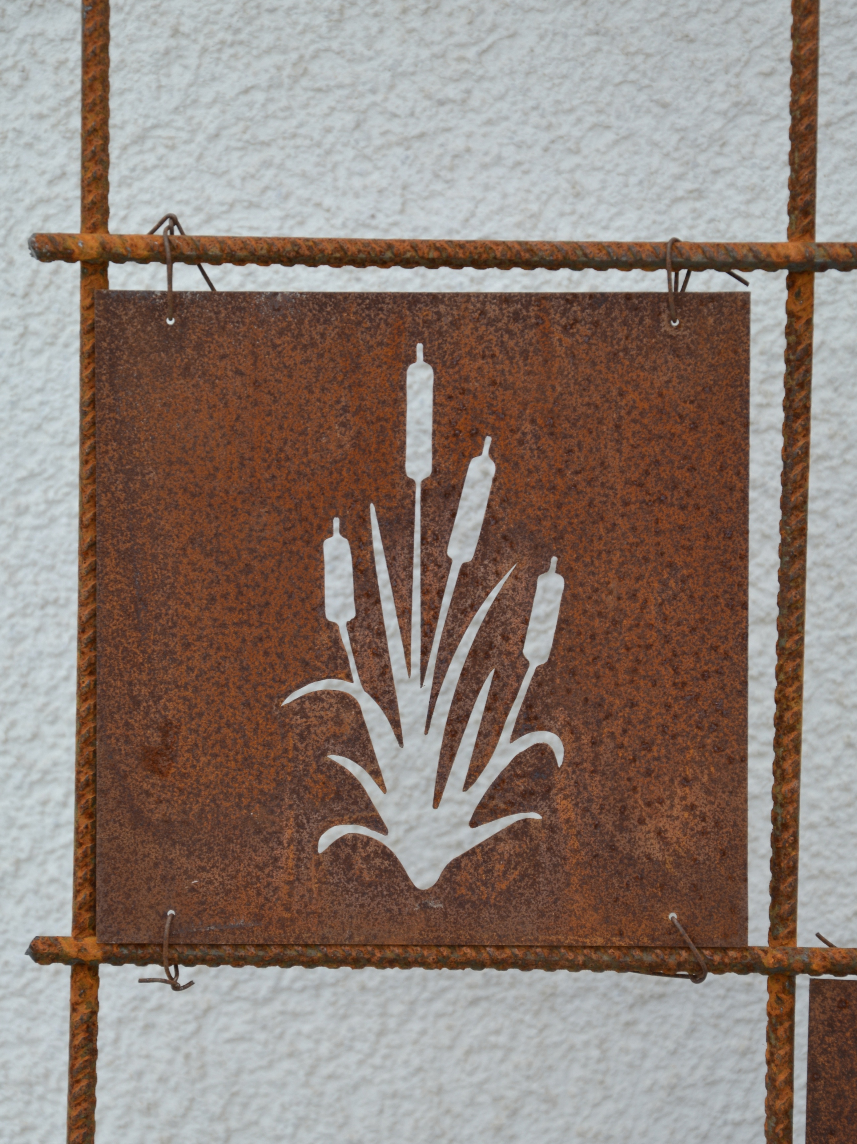 Rostig skylt till armeringsnät KAVELDUN 14 cm