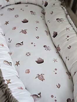 Babynest Bella gråbeige modell 725